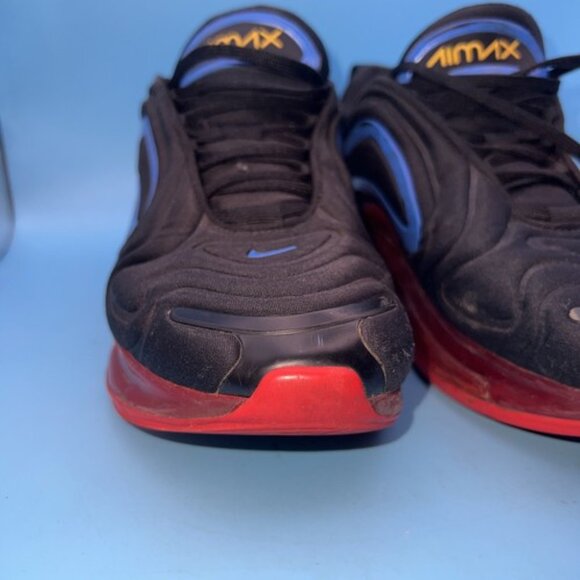 Nike Air Max 720 Black Red Blue Size Men 7 Running Shoe AQ3196-009 Women’s 8.5 - Picture 8 of 12